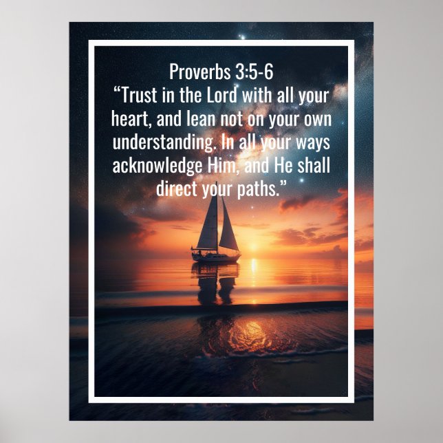 Affiche Versets bibliques personnalisés et mots personnali (Devant)