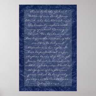 Affiche versets bibliques sur la famille Ephésiens 1:3-6