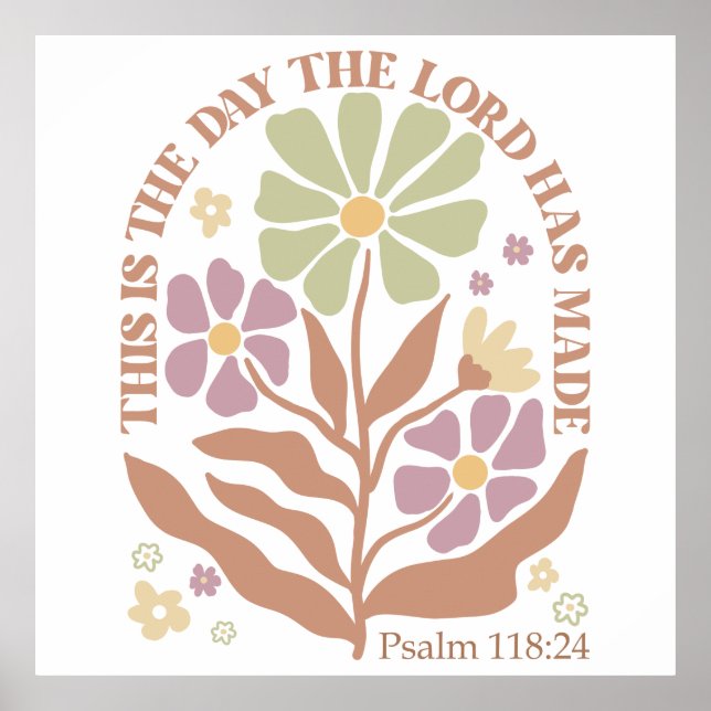 Affiche Versets de la Bible Fleur sauvage (Devant)