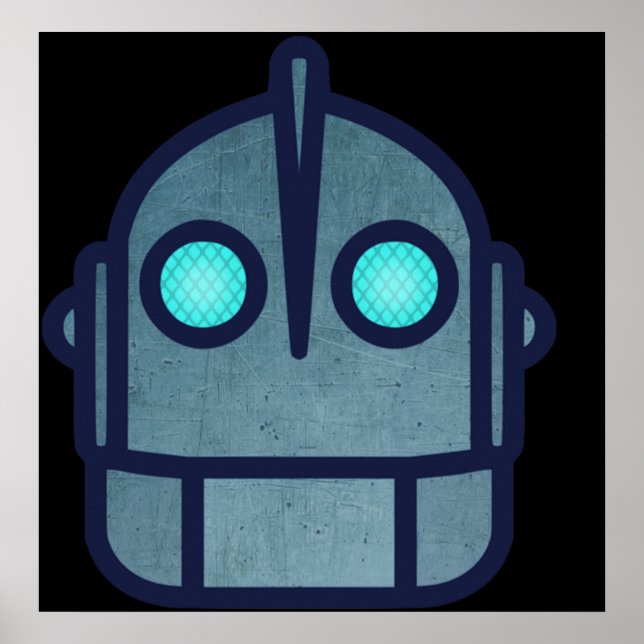 Affiche Version de la nuit de la tête géante en fer (Devant)