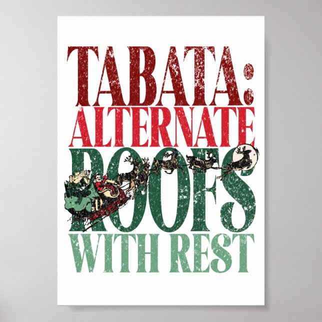 Affiche Version de Noël amusante de TABATA des conditions  (Devant)