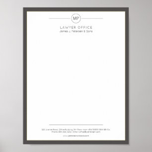 Affiche Version imprimable en-tête de bureau moderne