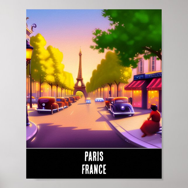Affiche Version rêve de la Tour Eiffel, Paris (Devant)