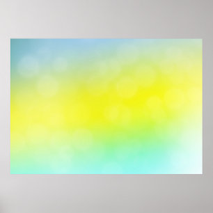 Affiche Vert clair, abstrait jaune flou arrière - plan. C