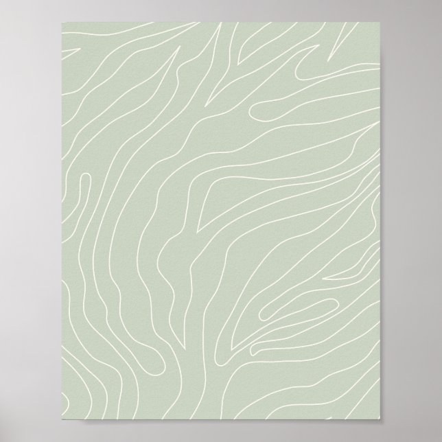 Affiche Vert d'angle Abstrait minimal (Devant)