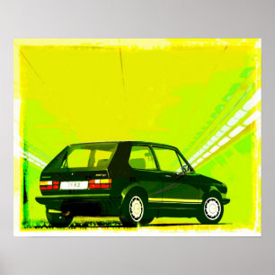 Affiche Vert de GTi MkI de golf