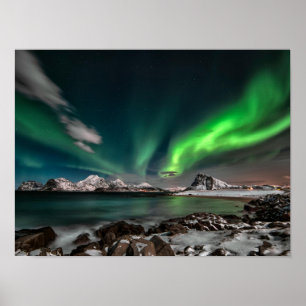 Affiche Vert du Nord Lumières Arctique