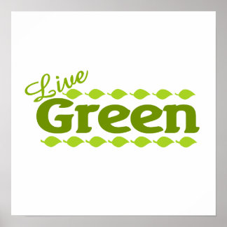Affiche vert feuille