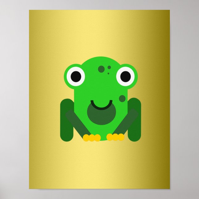 Affiche Vert personnalisé M. Frog (Devant)