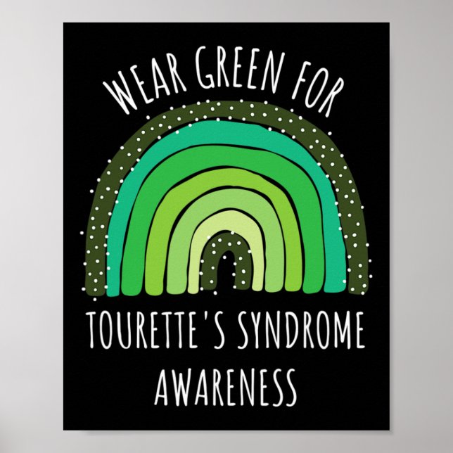 Affiche Vert pour la sensibilisation au syndrome des toure (Devant)