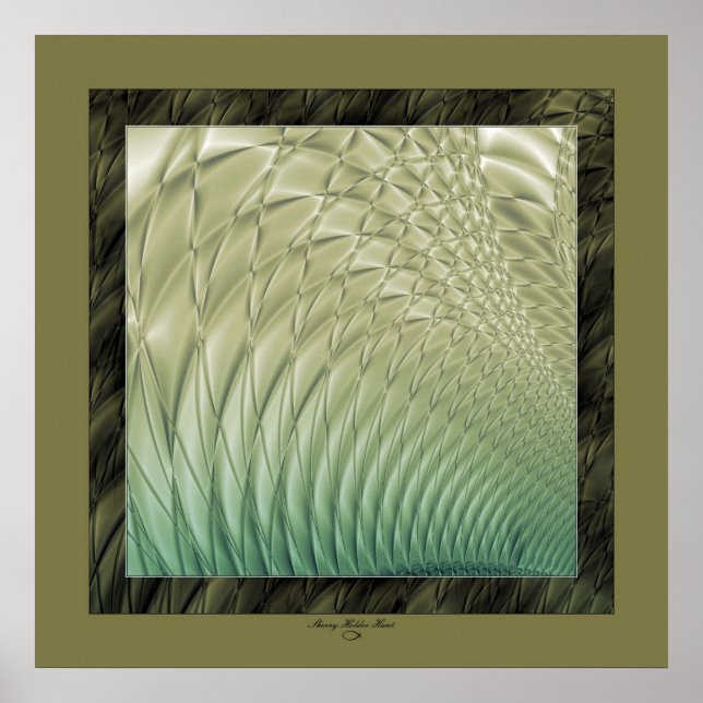 Affiche Vert Satin Quilé (Devant)