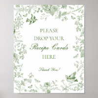 Vert Toile de Jouy Floral Partagez une Recette Mar