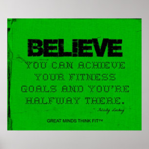 Affiche verte de forme physique - croyez !