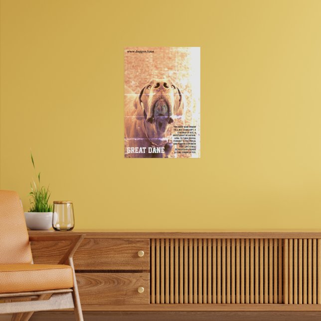 Affiche verte du Grand Danois moderne  (Salon 2)