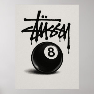 Affiche verticale graffiti 8 Ball