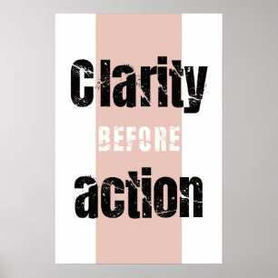 Affiche verticale minimaliste Clarité avant l'acti