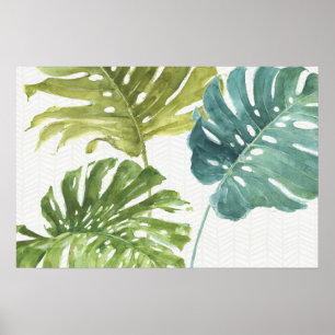 Affiche Verts mixtes   Palmes tropicales
