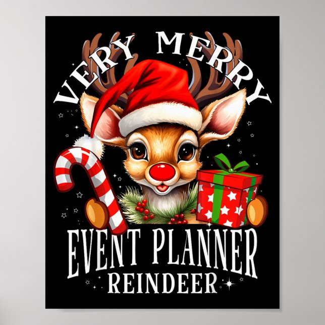 Affiche Very Merry Event Planner Reindeer Matching Christm (Devant)