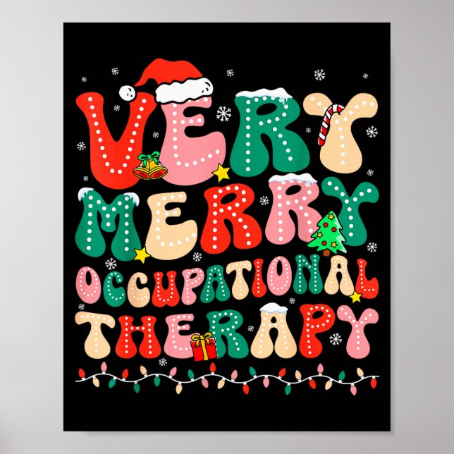 Affiche Very Merry Occupational Therapy Groovy Ot Squad Ch (Devant)