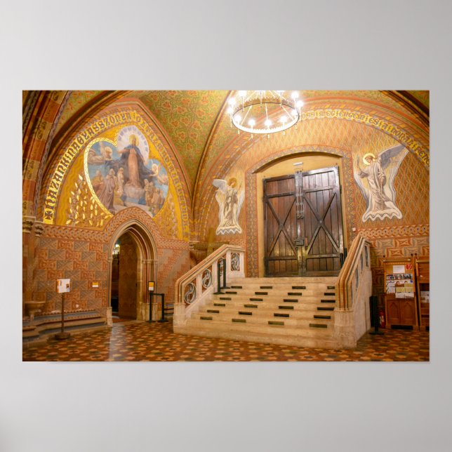 Affiche Vestibule de l'église Matthias, Budapest, Hongrie (Devant)