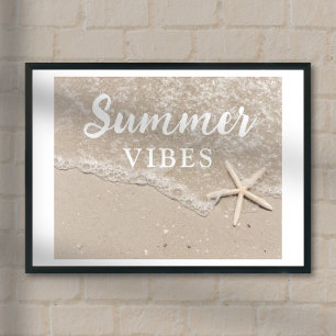 Affiche Vestiges mer mer plage sable mer étoile