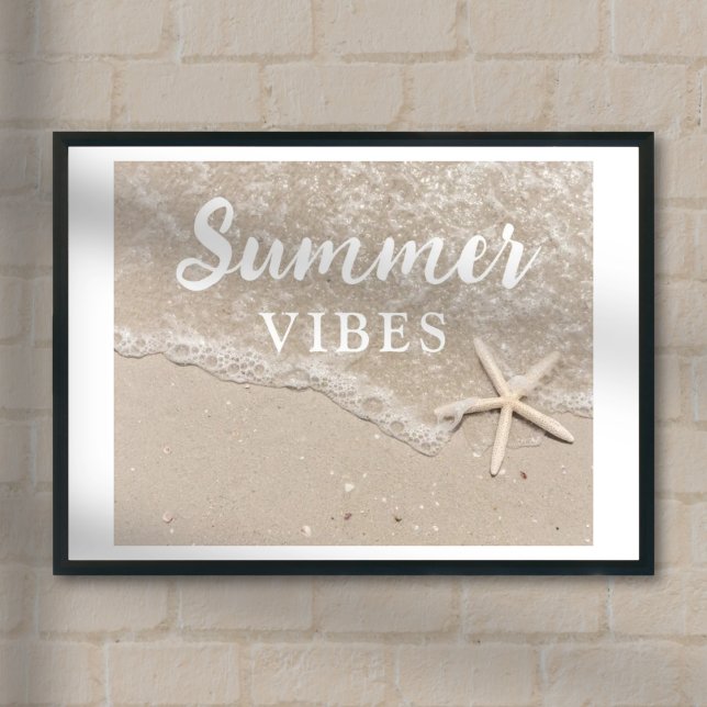 Affiche Vestiges mer mer plage sable mer étoile (Créateur téléchargé)