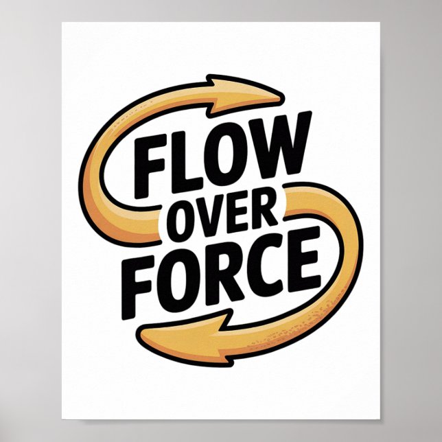 Affiche Vêtement de yoga Lance Flow Over Force Yin Yang  (Devant)