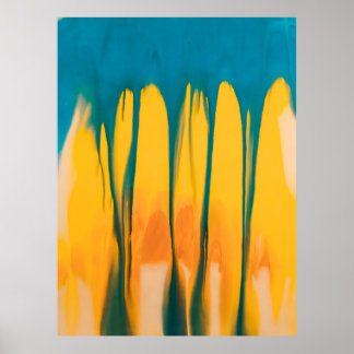 AFFICHE VÊTEMENT JAUNE ET BLEU