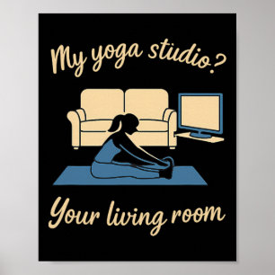 Affiche Vêtements Actifs de Yoga à Domicile Mon Studio de