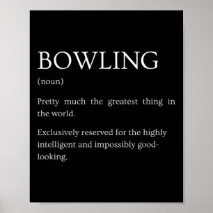 Affiche Vêtements Cadeaux Bowling Défis Humour Drôle Défin