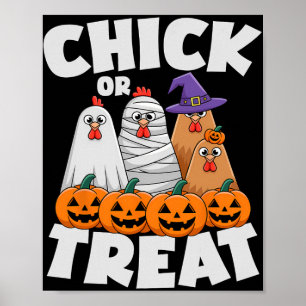Affiche Vêtements Chick Or Treat Halloween Poulet Drôle Ta