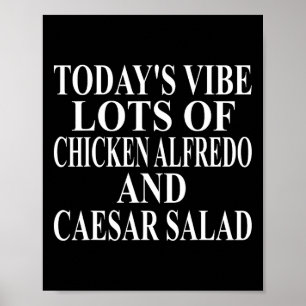 Affiche Vêtements Chicken Alfredo Super Drôle Salade César