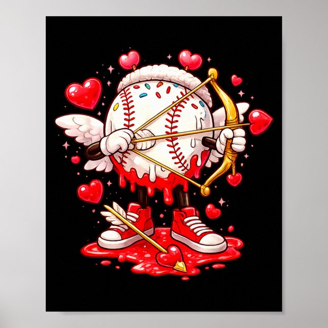 Affiche Vêtements Cupid Baseball Drip Glace Jeunesse Garço (Devant)