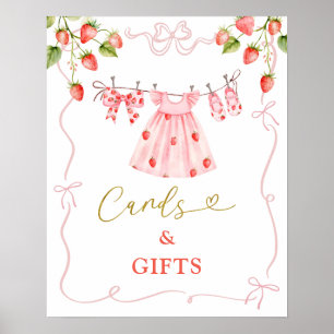 Affiche Vêtements de bébé rose Coquette Berry Cartes et Ca