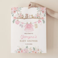Vêtements de bébé rose Floral Nursery Bienvenue