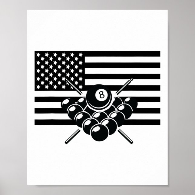 Affiche Vêtements de billard américain - Billiards (Devant)