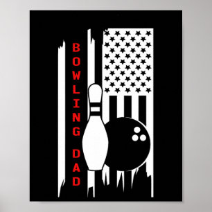 Affiche Vêtements de Bowling Papa - Bowling