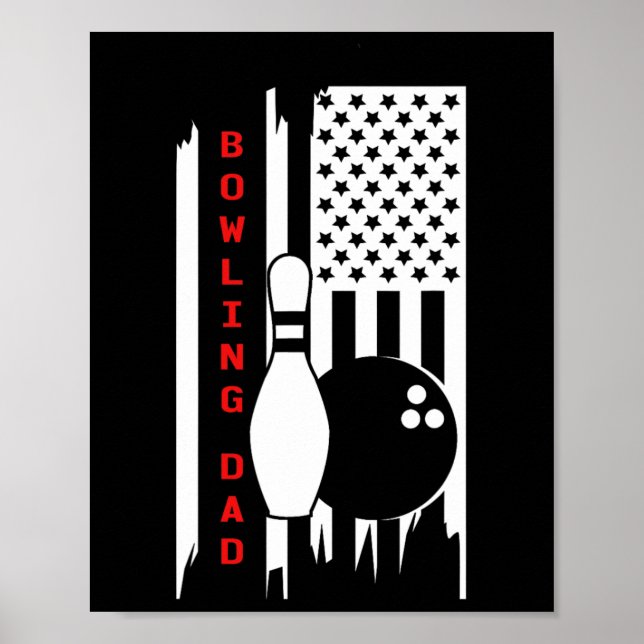 Affiche Vêtements de Bowling Papa - Bowling (Devant)
