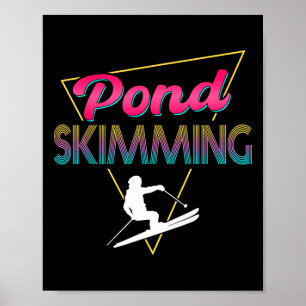 Affiche Vêtements de dérapage d'étang Rétro 80s Ski Dérape