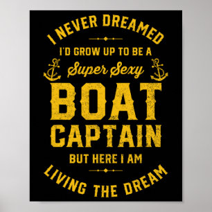 Affiche Vêtements de famille de capitaine de bateau adulte