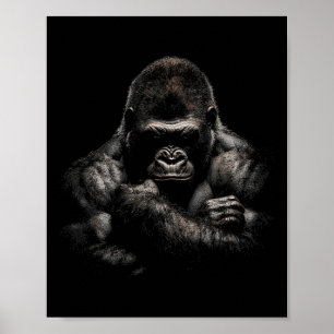 Affiche Vêtements de gym de singe gorille Bodybuilding Wor