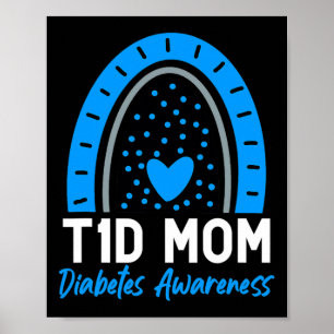 Affiche Vêtements de la Journée mondiale du diabète T1d Di