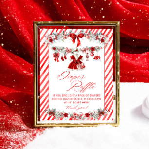 Affiche Vêtements de Noël Baby shower de couches Raffle