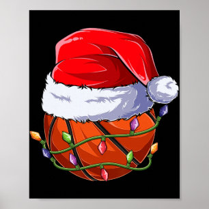 Affiche Vêtements de Noël de basketball pour garçon, Funny