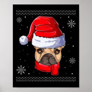 Affiche Vêtements de Père Noël pour Bouledogue Français