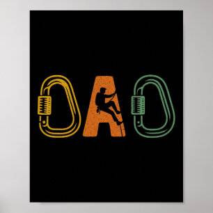 Affiche Vêtements de Randonnée Papa - Outil d'Escalade de