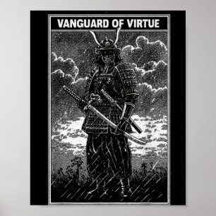 Affiche Vêtements de rue d'art de guerrier samouraï japona