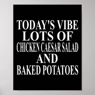Affiche Vêtements de Salad de César de poulet Super Drôle