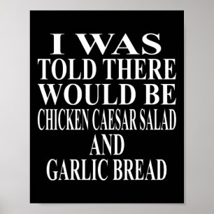 Affiche Vêtements de salade César au poulet Incroyable Drô