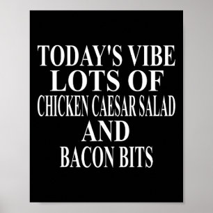 Affiche Vêtements de salade César au poulet Super drôle Co
